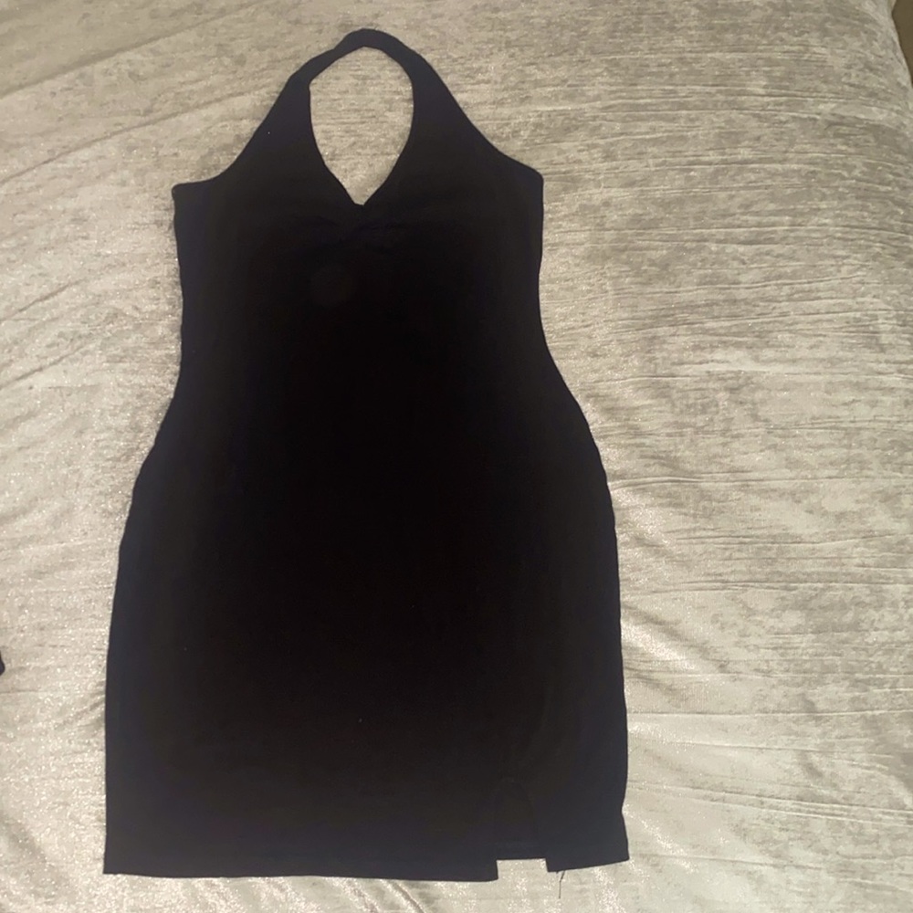 Black mini dress